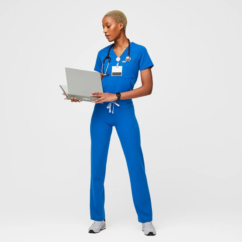 FIGSXL-P Livingston Basic Scrub Pants Royal Blue. Set of two. Special listing.